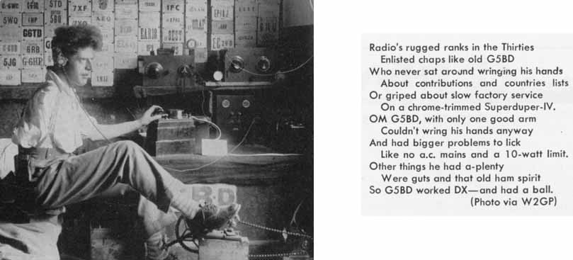 [picture of G5BD in his shack , click for larger version]